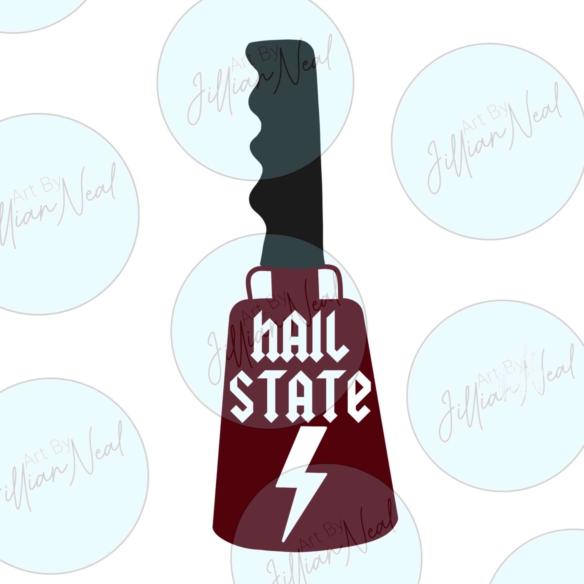 Officially Licensed Cowbell Svg, Png, Jpeg Mississippi State Hail State