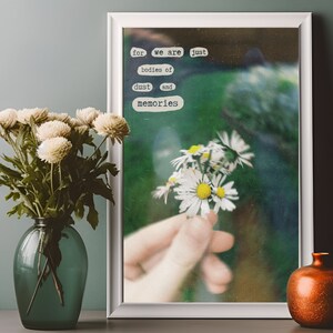 Flower Poetry Printable Art - Daisy Home Decor - Poem Wall Art - Digital Download