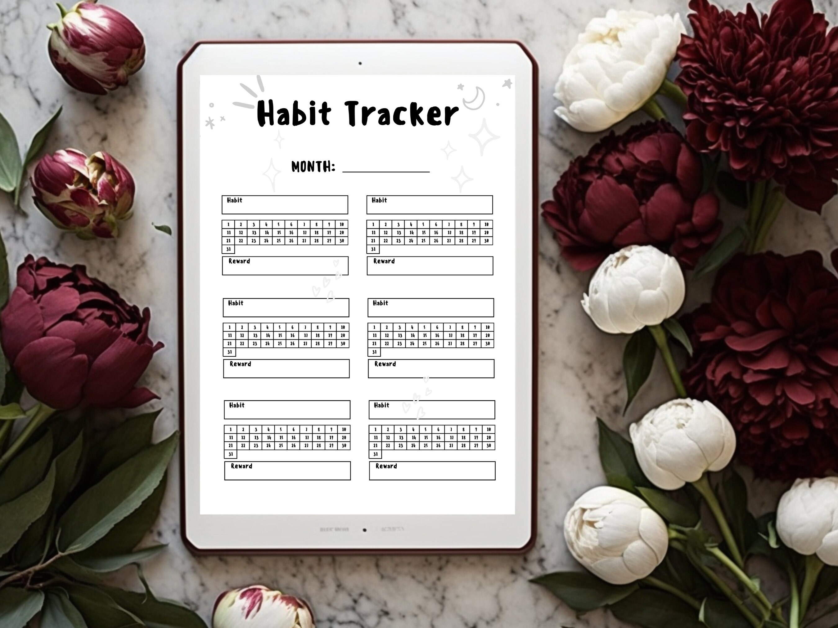 Habit Tracker Bundle - Cute Printable PDF - Daily to Do List - Weekly ...