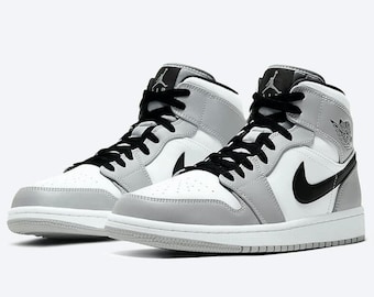Air Jordan 1 Mid Smoke Grey - Etsy