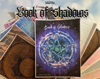 Printable Book of Shadows | Witch Grimoire, 45 Pages (Digital Download)