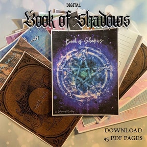 Digital Book of Shadows | Witch Grimoire | INSTANT DOWNLOAD | Printable Book of Shadow Pages | Witchcraft Grimoire Book