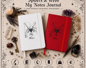 Witchy Spider Hardcover Journal | Pagan Spell Notebook