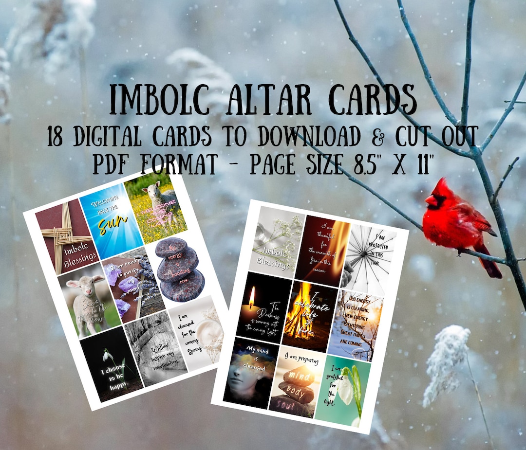 Imbolc Altar Affirmation Cards for Instant Download | Celebrate Imbolc ...
