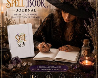 Witchy Spell Book Journal | Hardcover Pagan Notebook