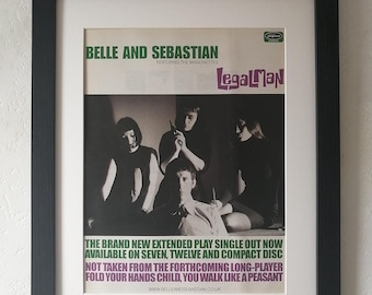 Belle und Sebastian -Legal Man - 2000 - Gerahmtes Original Promoplakat