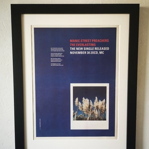 Manic Street Preachers The Everstanding 1998 Affiche promotionnelle originale encadrée image 3