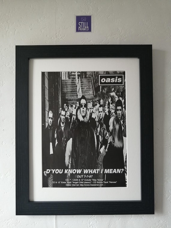 新品正規品  Mean I What Know D'you - Oasis - Framed Original - 1997 ミュージシャン