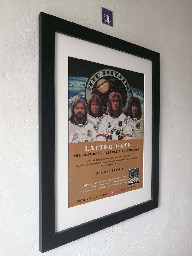 Zeppelin Frame Led Zeppelin - the Best of Vol Two - 2000 - Original Framed Promo ...