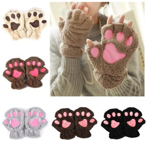 cat paw winter gloves