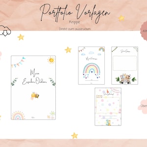 Portfolio templates for the nursery – printable | PDF download
