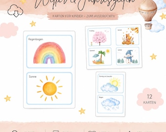 Weather & Seasons Maps for Children – Printable | PDF Download