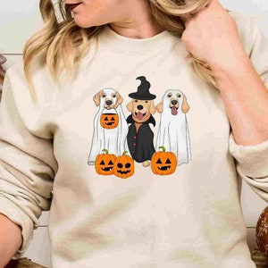 Halloween Sweatshirt, Halloween Dog Shirt, Ghost Dogs Sweatshirt, Boo Sweatshirt, Pumpkin Sweatshirt, Dog Halloween Shirt,Halloween Crewneck