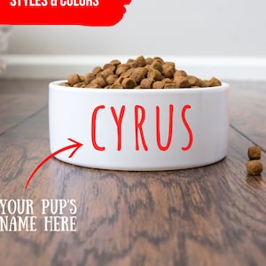 Personalized Dog bowls, Cat bowl, Custom dog bowl, Pet name bowl, Dog water bowl, food bowl for dogs, ceramic bowls, Cat food bowl