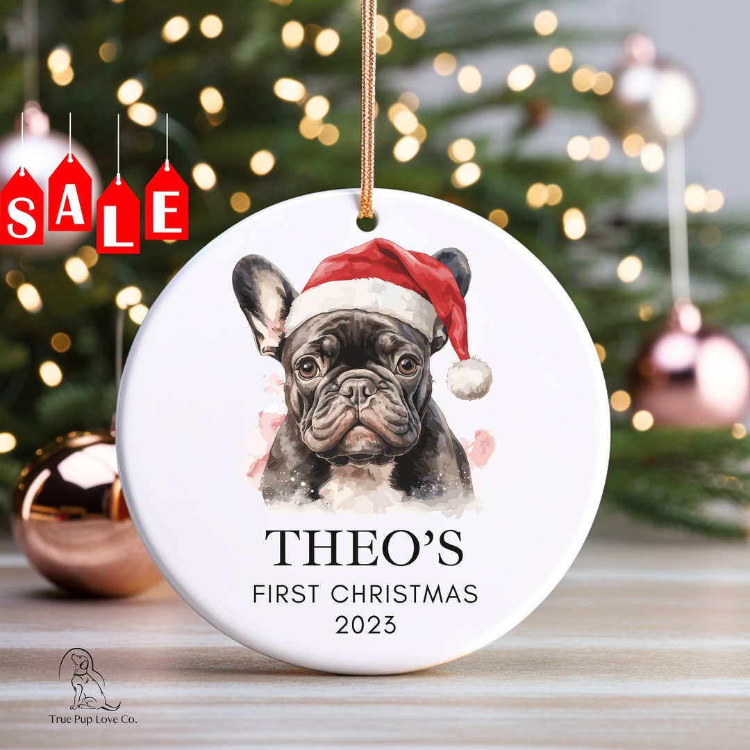 French Bulldog Ornament, Dog Christmas Ornament Personalized, Custom ...