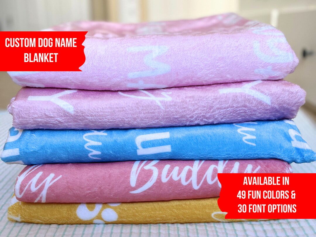 Personalized Dog Blanket, Custom Dog Blanket, Personalized Swaddle