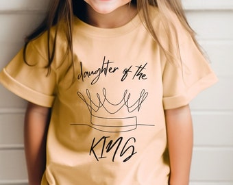 Youth Christian Girl's Comfort Colors tshirt,Mommy and me christian shirts,Daughter Easter Gift,Girl Birthday gift,Daughter of the King tee