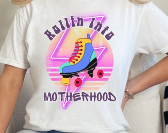 90's Mama Pregnancy Maternity Shirt,Roller derby New Mom Gift,Pregnancy Announcement Shirt,Comfort Colors,Baby Shower Gift,Funny pregnancy