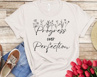 SPED Paraprofessional Tshirt,Progress Over Perfection Motivational Tee,Teacher Appreciation gift,Para Teacher Gift Ideas,Therapist Tshirt