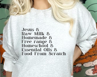 Crunchy mom sweatshirt,raw milk natural homestead sweatshirt,Hippie mama homestead shirt,Crunchy mama homestead sweatshirt,natural mom