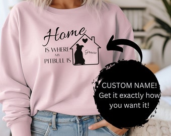 Pull Pitbull personnalisé, sweat Pitbull personnalisé, chemise I love pitbulls, sweat confortable maman pitbull, fier pull maman pitbull chien
