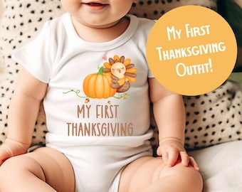 Baby's first Thanksgiving,infant Thanksgiving outfit,My first thanksgiving,thankful baby,cute Thanksgiving baby outfit,New baby gift