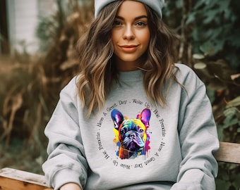Frenchbull dog,frenchie mama sweatshirt,French bulldog mama tee,cute french bulldog sweater,gift for frenchie owner,vibrant sweatshirt