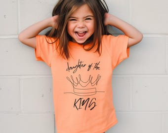Youth Christian Girl's Comfort Colors tshirt,Mommy and me christian shirts,Daughter Easter Gift,Girl Birthday gift,Daughter of the King tee