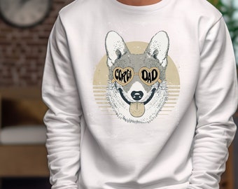 Corgi dad sweatshirt,Pembroke Welsh Corgi owner tee,gift for dog dad,gift for corgi owner,dog owner gift,animal lover,fur papa shirt