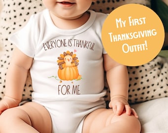 Baby's first Thanksgiving,infant Thanksgiving outfit,My first thanksgiving,thankful baby,cute Thanksgiving baby outfit,New baby gift