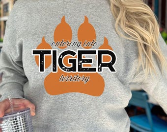 School Spirit Tiger Sweatshirt,Teacher Appreciation Gift,ParaProfessional Sweater,Tiger Lover Sweatshirt,Christmas Gift For School Staff