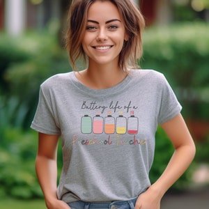 Teacher shirt, teacher gift idea, colorful teacher tee, teacher apparel, back to school shirt, new teacher gift, tired teacher, gift for her image 4