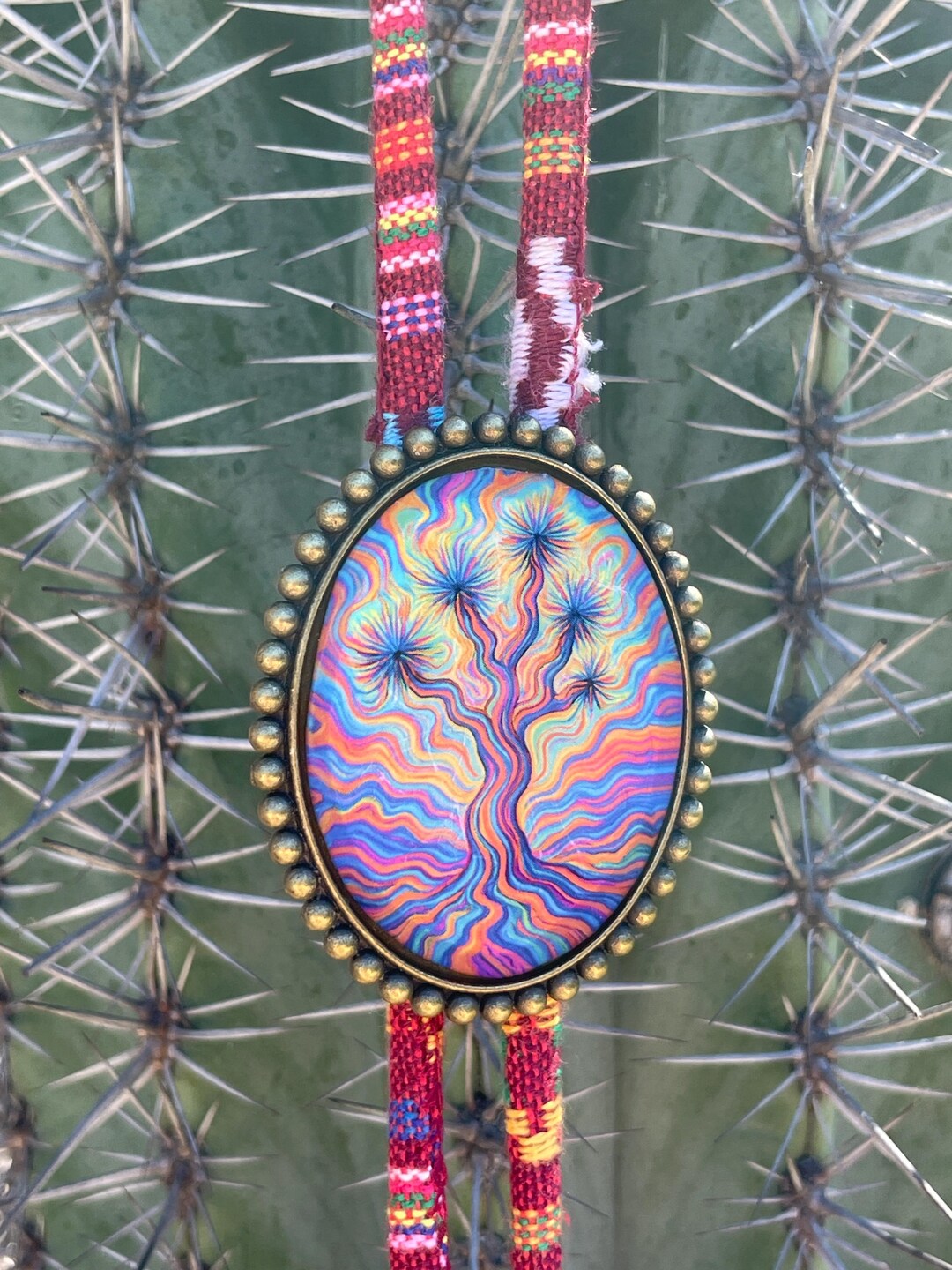 JOSHUA TREE BOLO - Psychedelic Desert Necklace, Handmade Western ...