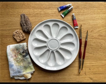 Ceramic Painting Palette, Watercolour Flower Inspired