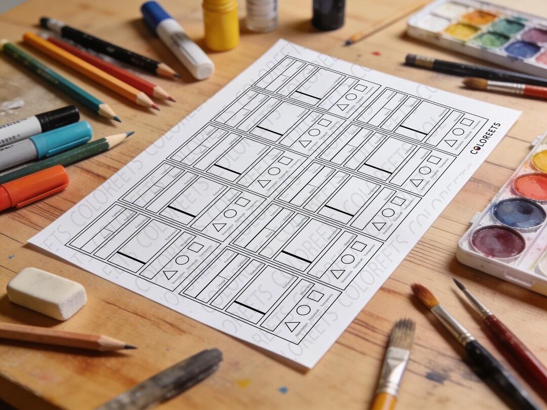 Color Sample Chart / Color Analysis Chart, Including Instructions for ...