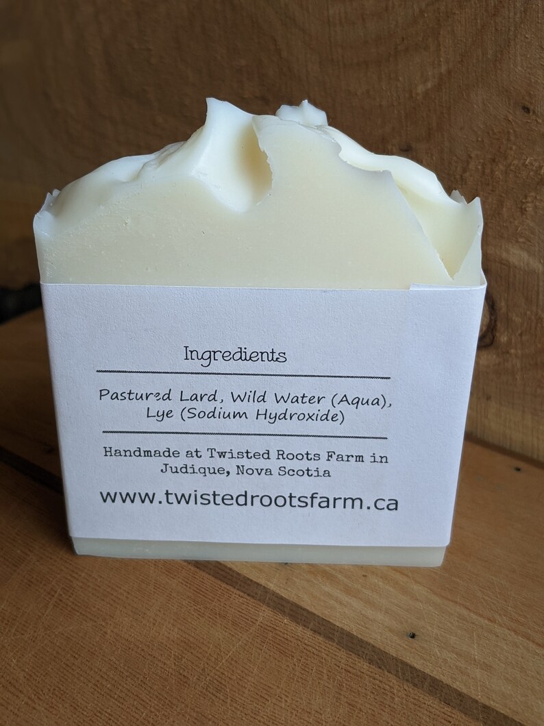 Lard Soap Unscented Pastured Pigs Handcrafted Natural Etsy