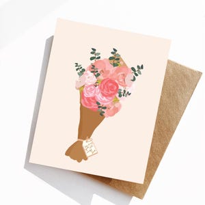 Enviando a você todo meu amor, cartão de felicitações, cartão de felicitações ilustrado, interior em branco