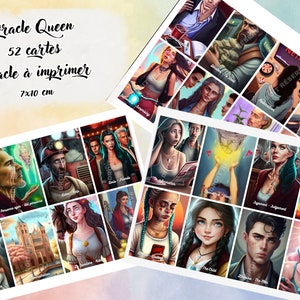 Oracle Magic Luna Queen To print at home or at a printer - 52 cards - 7x10cm French/English (Digital file)