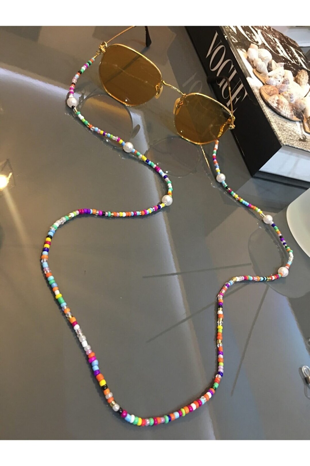 Glasses Hange Eyeglass Chain Pearl Eyeglass Chain Colorful Etsy