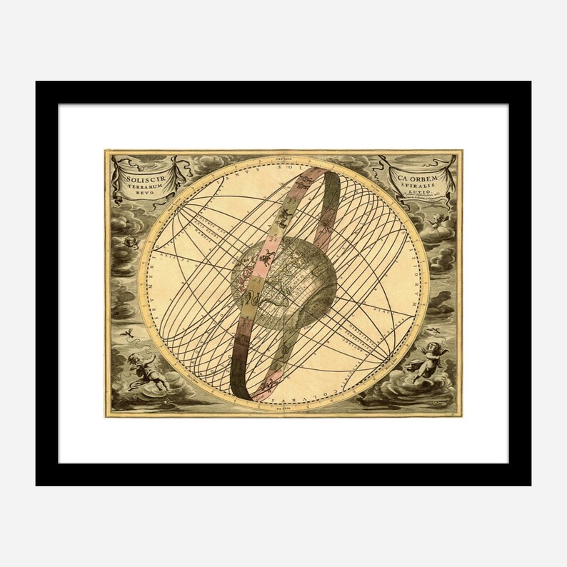 Maps of the Heavens Solis Cir Terrarum by Andreas Cellarius as a ...