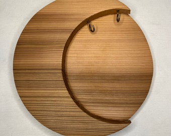 Cedar Moon Key Holder | wooden wall decor | natural symbol