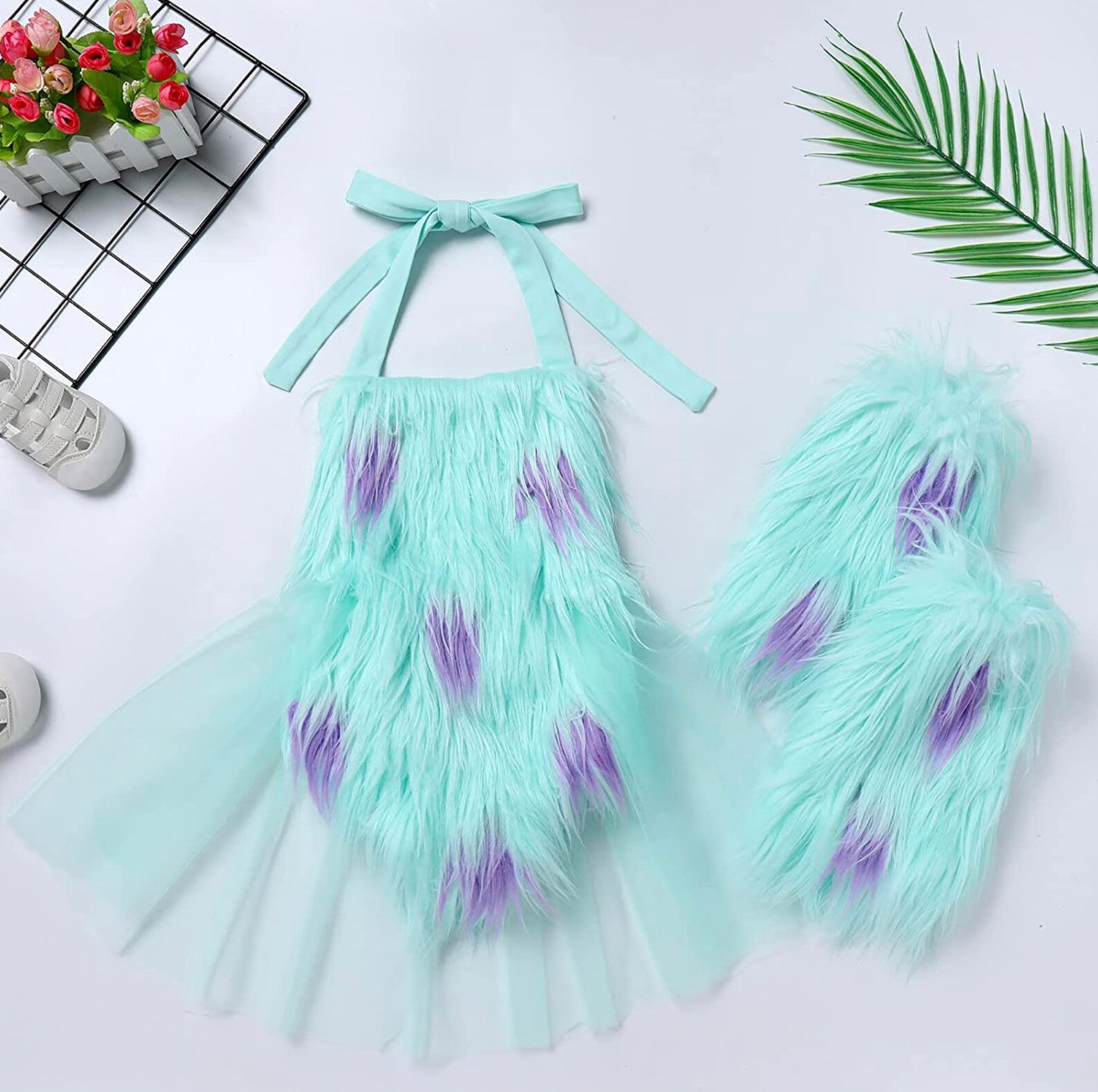 Monsters Inc Sully Inspired Baby Costume With Leg Warmers Etsy