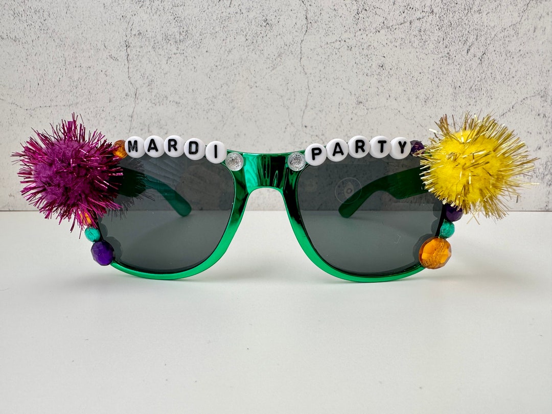 Mardi Gras Sunglasses/carnival/fat Tuesday Bedazzled Sunglasses/mambo ...