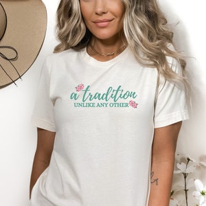 Tradition Unlike Any Other,Masters golf tournament themed graphic tee, gift for golfer , Masters party shirt for women