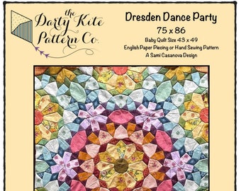Dresden Dance Party Quilt PDF Pattern for EPP or Hand Piecing