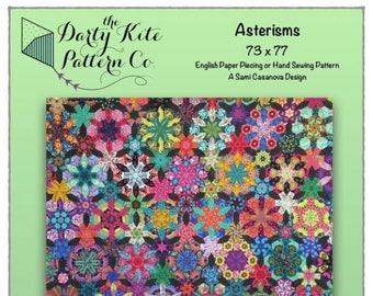 Asterisms Quilt GEDRUCKTES Muster für EPP oder Handmalerei