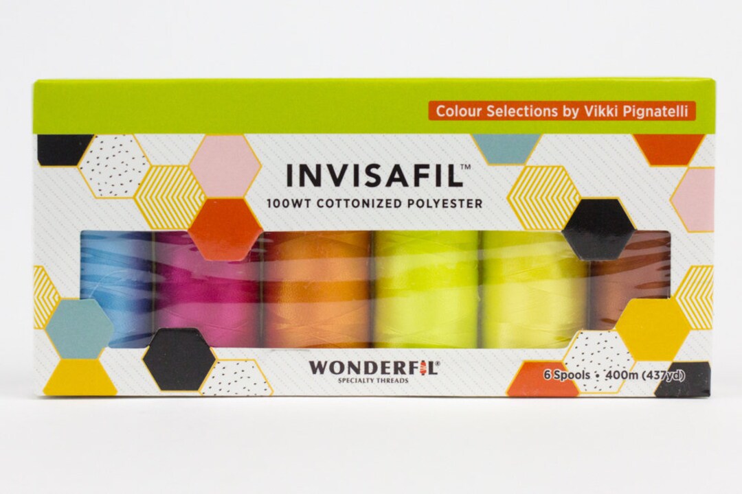 Invisafil by Wonderfil 100 Wt Thread Set Bold N Bright Etsy