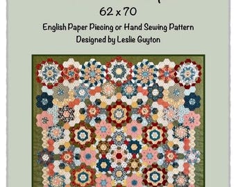 Butterscotch Bouquet PDF Pattern for EPP or Hand Piecing