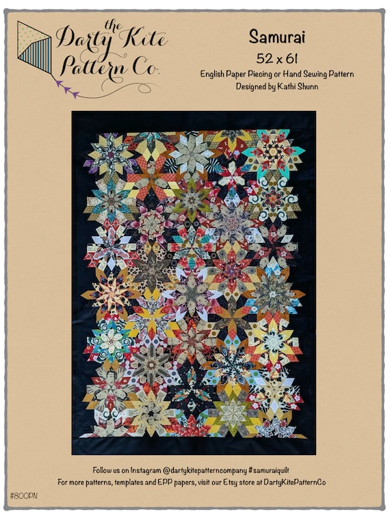 Samurai Quilt PDF Pattern for EPP or Hand Piecing