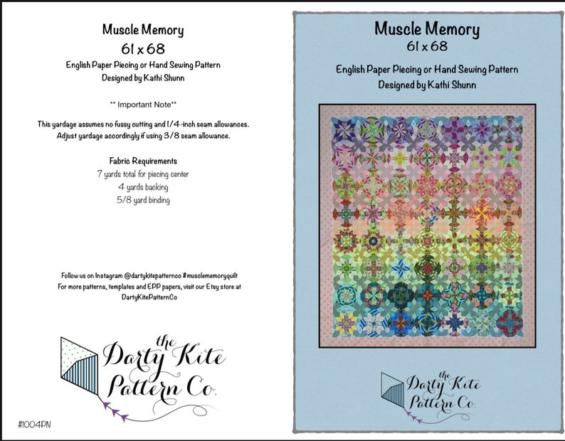 Muscle Memory PDF Pattern for EPP or Hand Piecing - Etsy